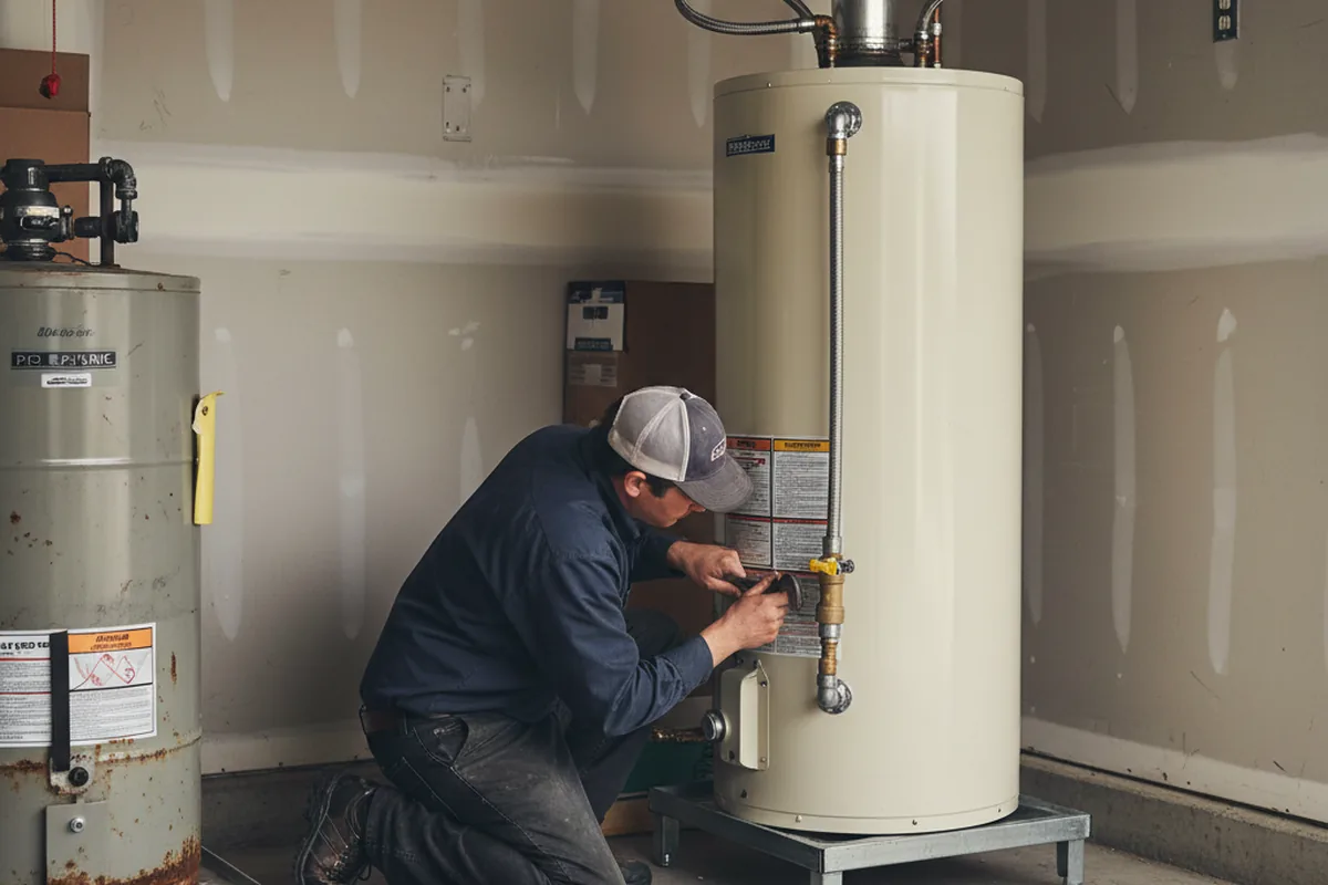 Water heater and shutoff valve replacement in Madison